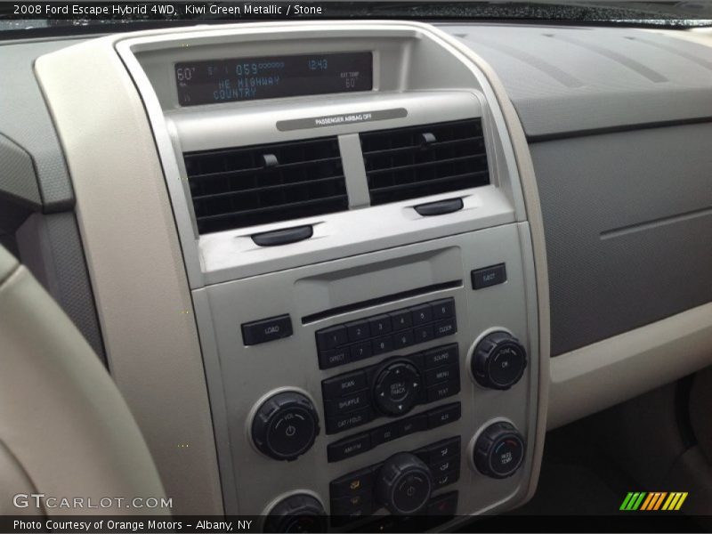 Kiwi Green Metallic / Stone 2008 Ford Escape Hybrid 4WD