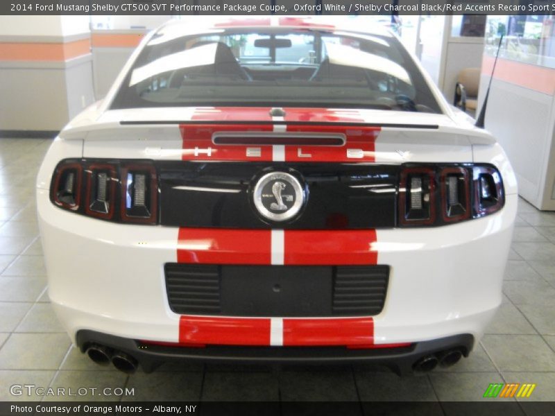 Oxford White / Shelby Charcoal Black/Red Accents Recaro Sport Seats 2014 Ford Mustang Shelby GT500 SVT Performance Package Coupe