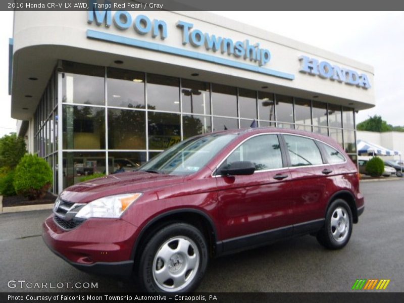 Tango Red Pearl / Gray 2010 Honda CR-V LX AWD