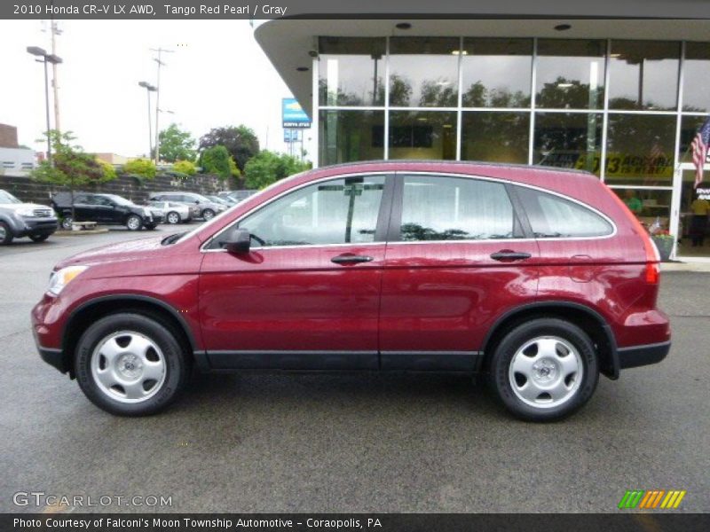 Tango Red Pearl / Gray 2010 Honda CR-V LX AWD