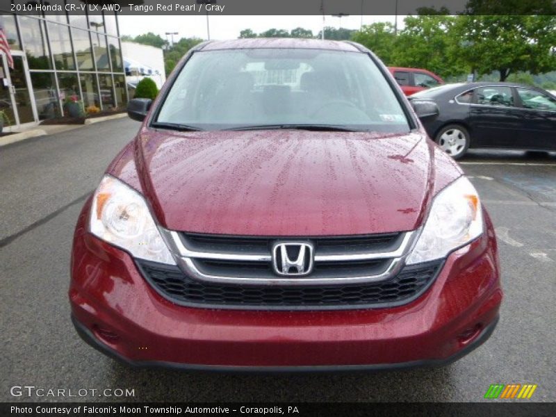 Tango Red Pearl / Gray 2010 Honda CR-V LX AWD