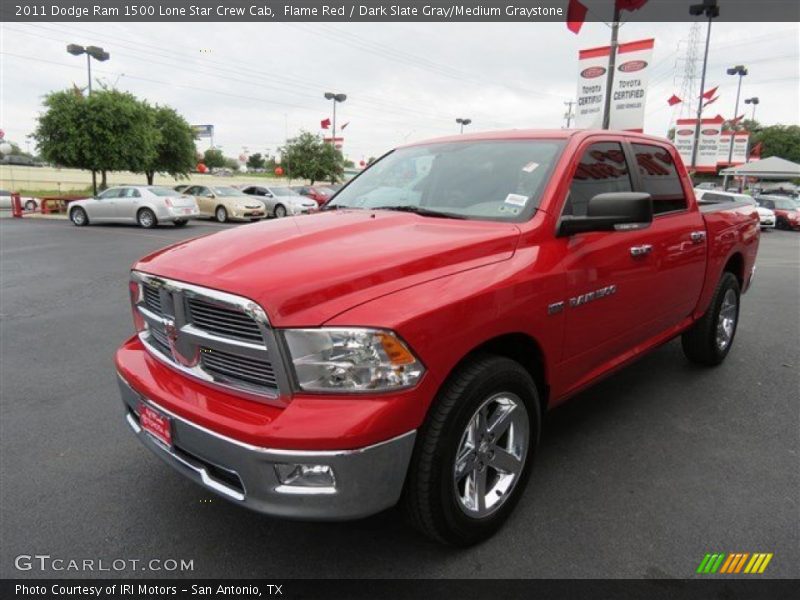 Flame Red / Dark Slate Gray/Medium Graystone 2011 Dodge Ram 1500 Lone Star Crew Cab