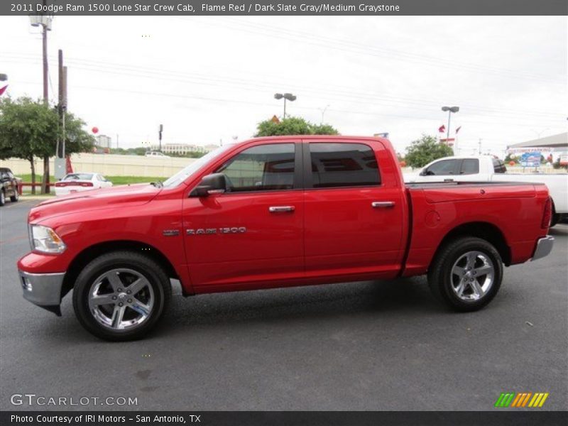 Flame Red / Dark Slate Gray/Medium Graystone 2011 Dodge Ram 1500 Lone Star Crew Cab
