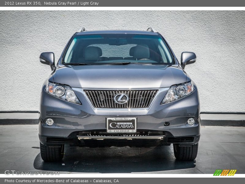 Nebula Gray Pearl / Light Gray 2012 Lexus RX 350