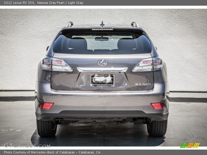 Nebula Gray Pearl / Light Gray 2012 Lexus RX 350