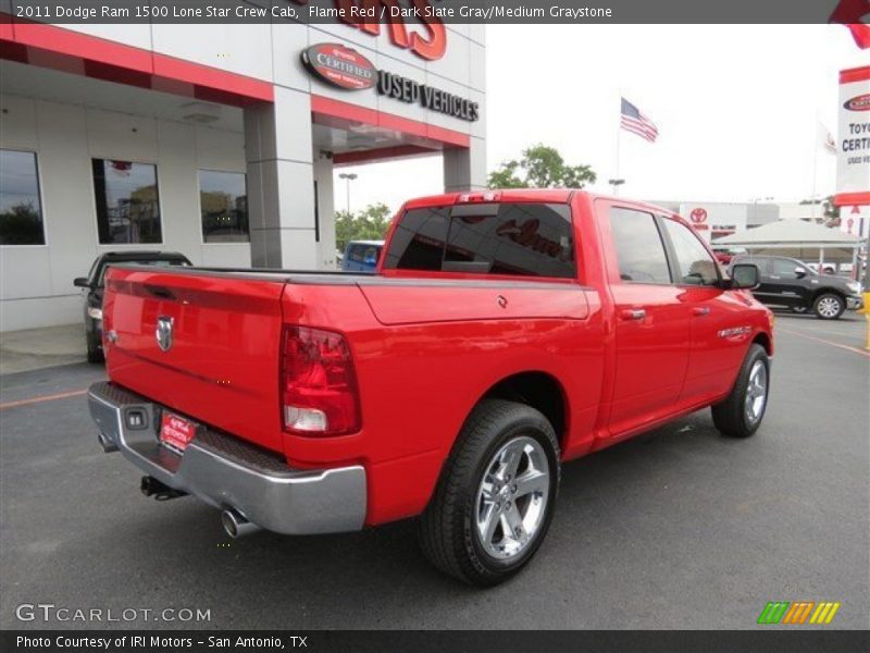 Flame Red / Dark Slate Gray/Medium Graystone 2011 Dodge Ram 1500 Lone Star Crew Cab