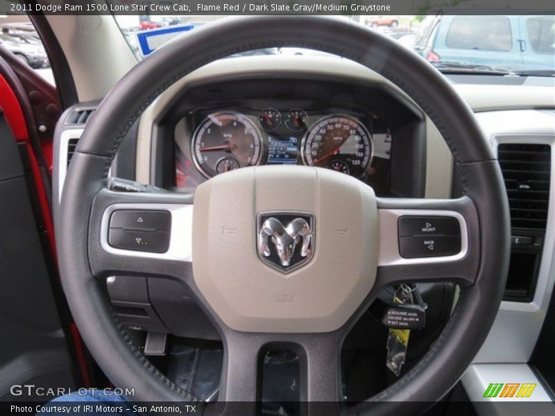 Flame Red / Dark Slate Gray/Medium Graystone 2011 Dodge Ram 1500 Lone Star Crew Cab