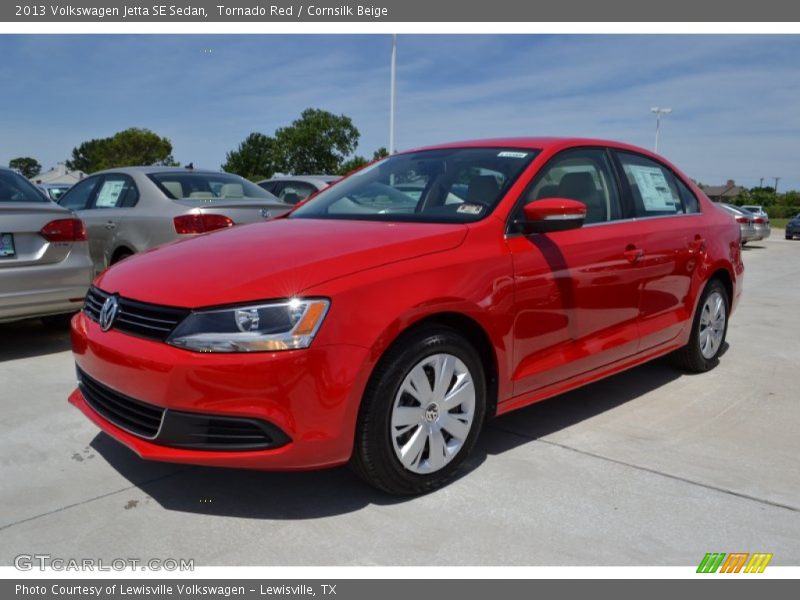 Tornado Red / Cornsilk Beige 2013 Volkswagen Jetta SE Sedan