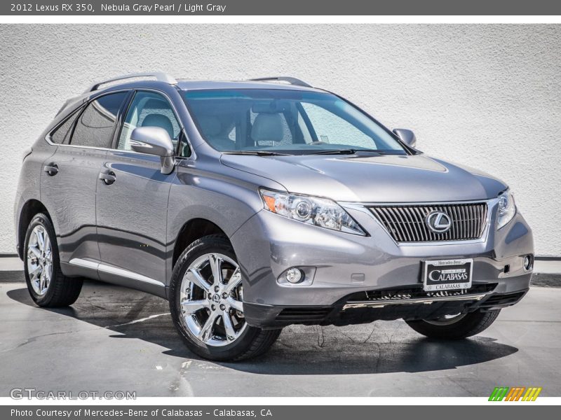 Nebula Gray Pearl / Light Gray 2012 Lexus RX 350