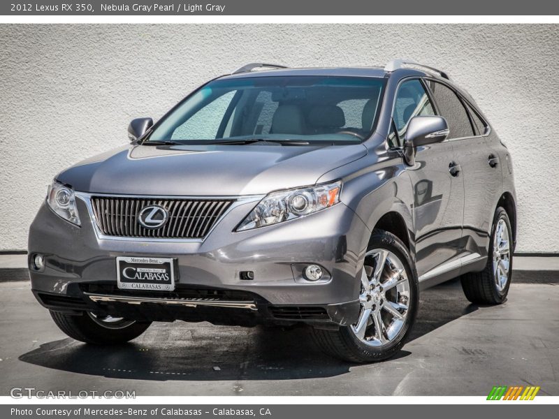 Nebula Gray Pearl / Light Gray 2012 Lexus RX 350