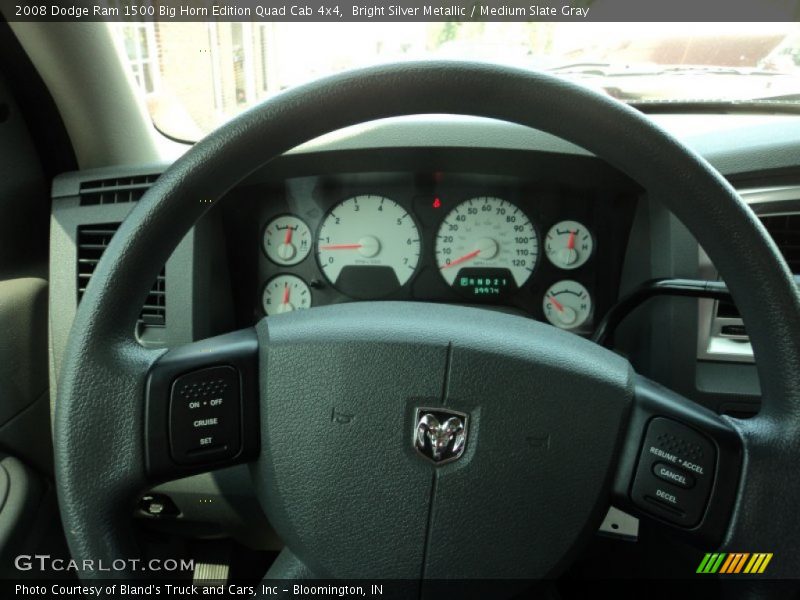 Bright Silver Metallic / Medium Slate Gray 2008 Dodge Ram 1500 Big Horn Edition Quad Cab 4x4