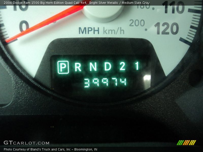Bright Silver Metallic / Medium Slate Gray 2008 Dodge Ram 1500 Big Horn Edition Quad Cab 4x4