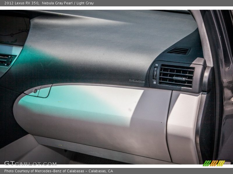 Nebula Gray Pearl / Light Gray 2012 Lexus RX 350