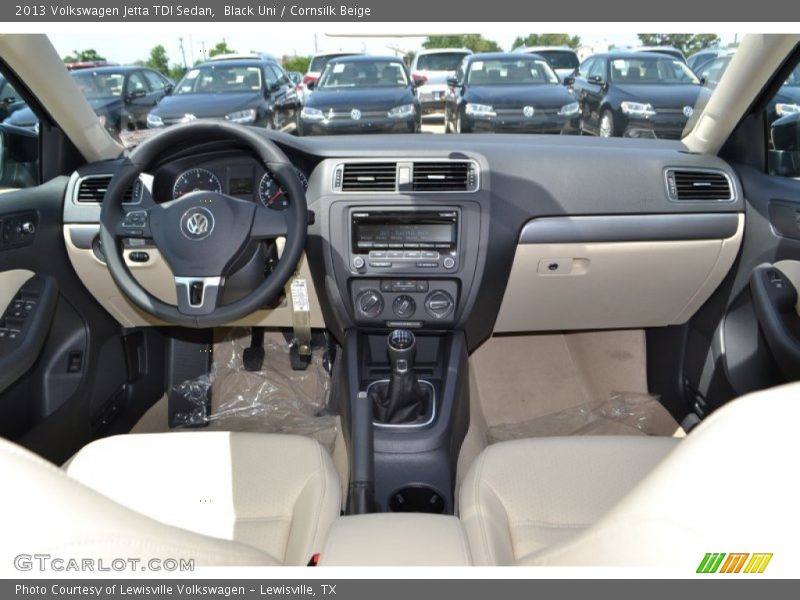 Black Uni / Cornsilk Beige 2013 Volkswagen Jetta TDI Sedan