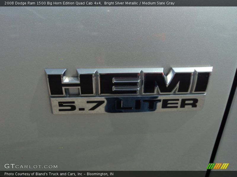 Bright Silver Metallic / Medium Slate Gray 2008 Dodge Ram 1500 Big Horn Edition Quad Cab 4x4