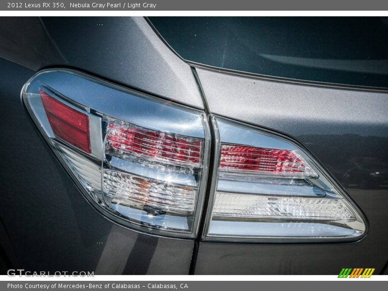 Nebula Gray Pearl / Light Gray 2012 Lexus RX 350