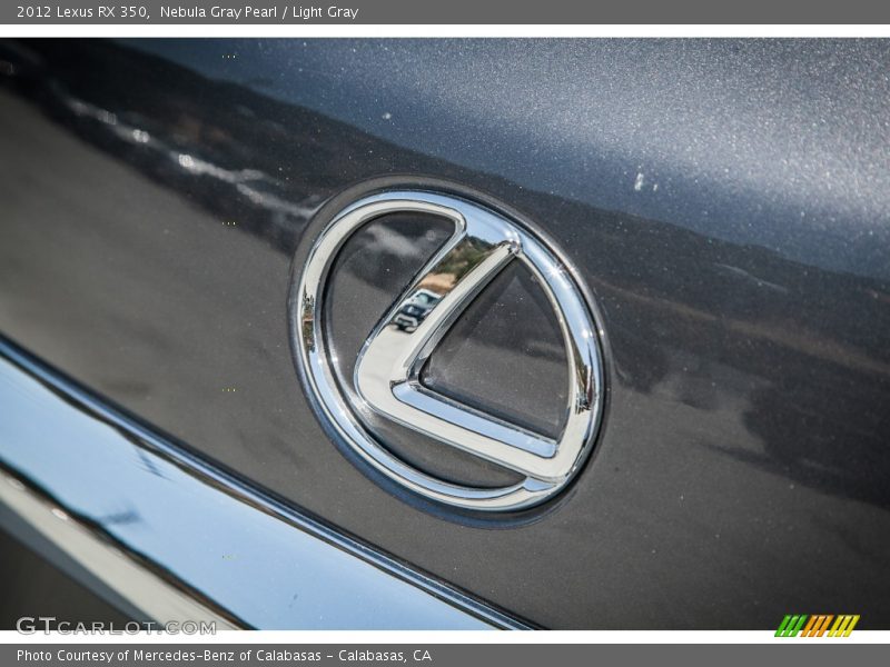 Nebula Gray Pearl / Light Gray 2012 Lexus RX 350