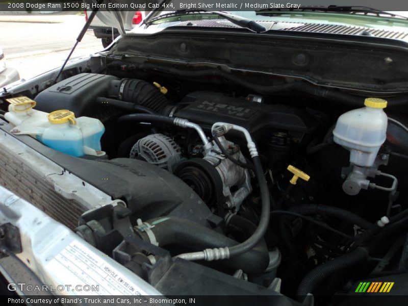 Bright Silver Metallic / Medium Slate Gray 2008 Dodge Ram 1500 Big Horn Edition Quad Cab 4x4