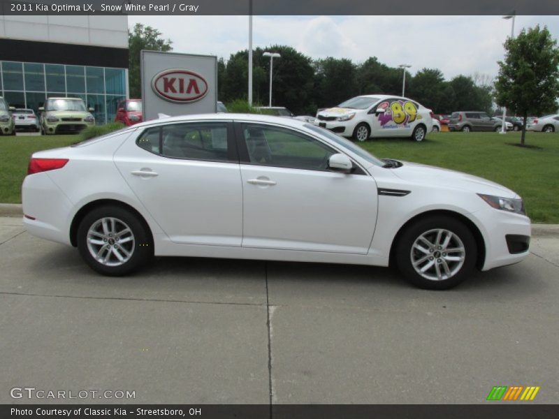Snow White Pearl / Gray 2011 Kia Optima LX