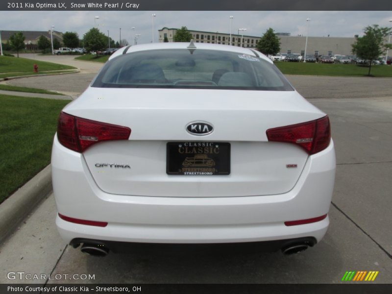 Snow White Pearl / Gray 2011 Kia Optima LX