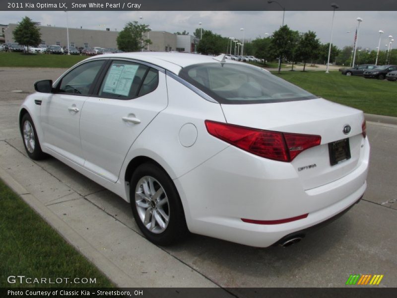 Snow White Pearl / Gray 2011 Kia Optima LX
