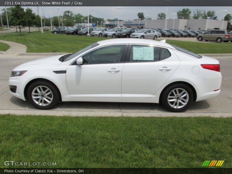 Snow White Pearl / Gray 2011 Kia Optima LX