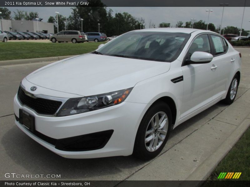 Snow White Pearl / Gray 2011 Kia Optima LX