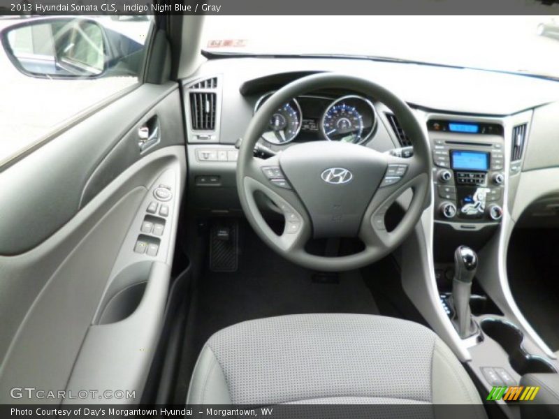 Indigo Night Blue / Gray 2013 Hyundai Sonata GLS