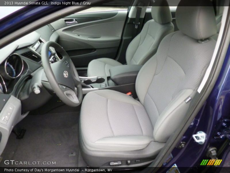 Indigo Night Blue / Gray 2013 Hyundai Sonata GLS