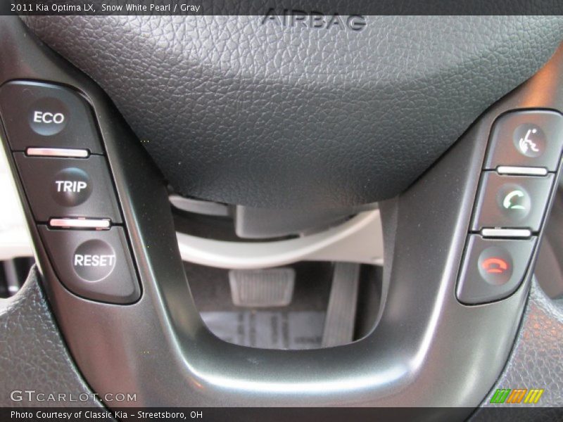 Snow White Pearl / Gray 2011 Kia Optima LX
