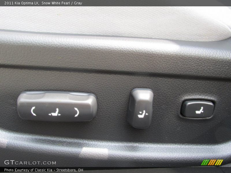 Snow White Pearl / Gray 2011 Kia Optima LX