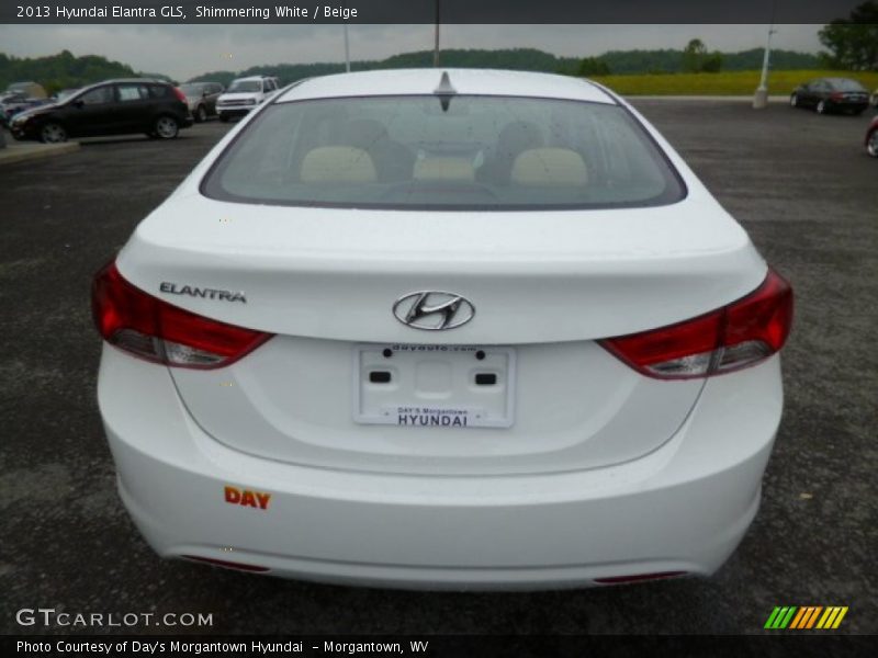 Shimmering White / Beige 2013 Hyundai Elantra GLS