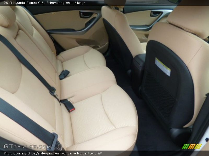 Shimmering White / Beige 2013 Hyundai Elantra GLS