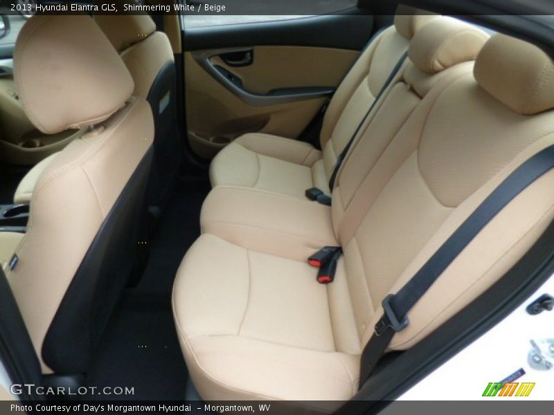 Shimmering White / Beige 2013 Hyundai Elantra GLS