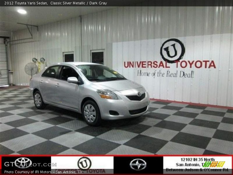 Classic Silver Metallic / Dark Gray 2012 Toyota Yaris Sedan