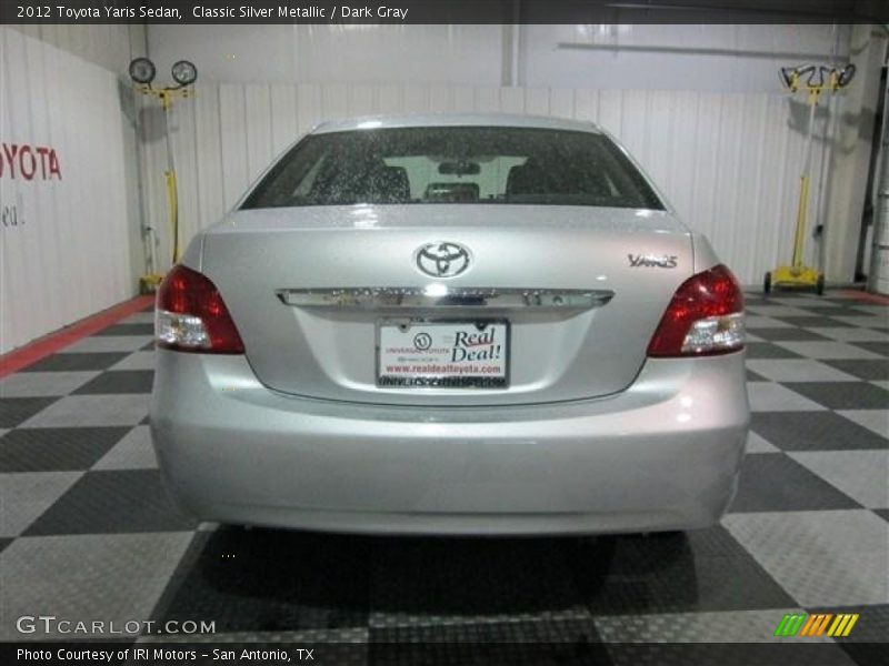 Classic Silver Metallic / Dark Gray 2012 Toyota Yaris Sedan