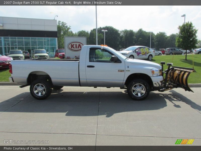 Bright White / Medium Slate Gray 2007 Dodge Ram 2500 SLT Regular Cab 4x4