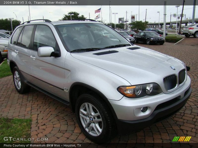 Titanium Silver Metallic / Black 2004 BMW X5 3.0i