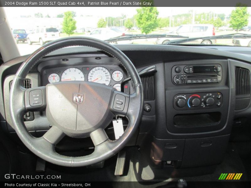 Patriot Blue Pearl / Dark Slate Gray 2004 Dodge Ram 1500 SLT Quad Cab 4x4