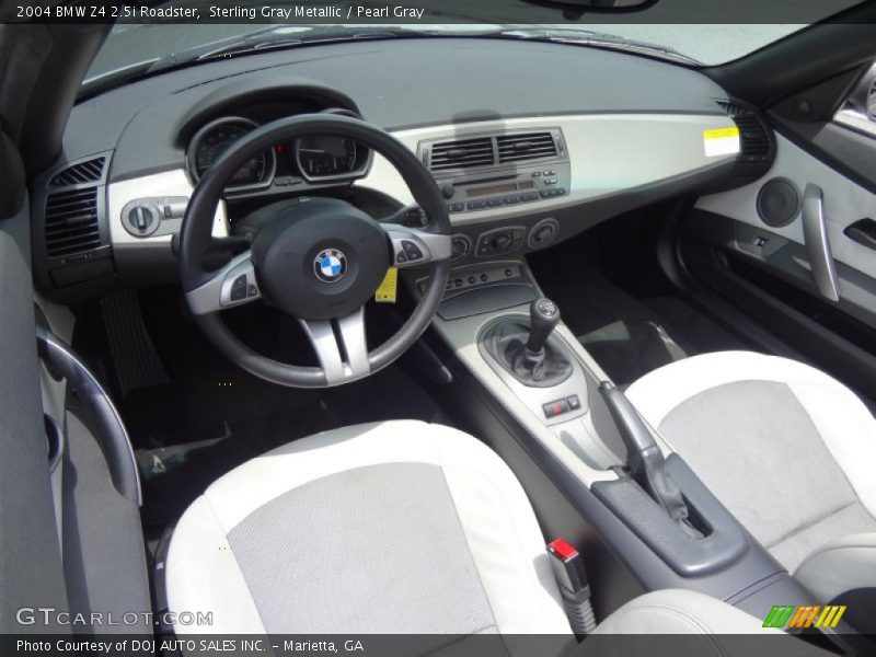 Sterling Gray Metallic / Pearl Gray 2004 BMW Z4 2.5i Roadster