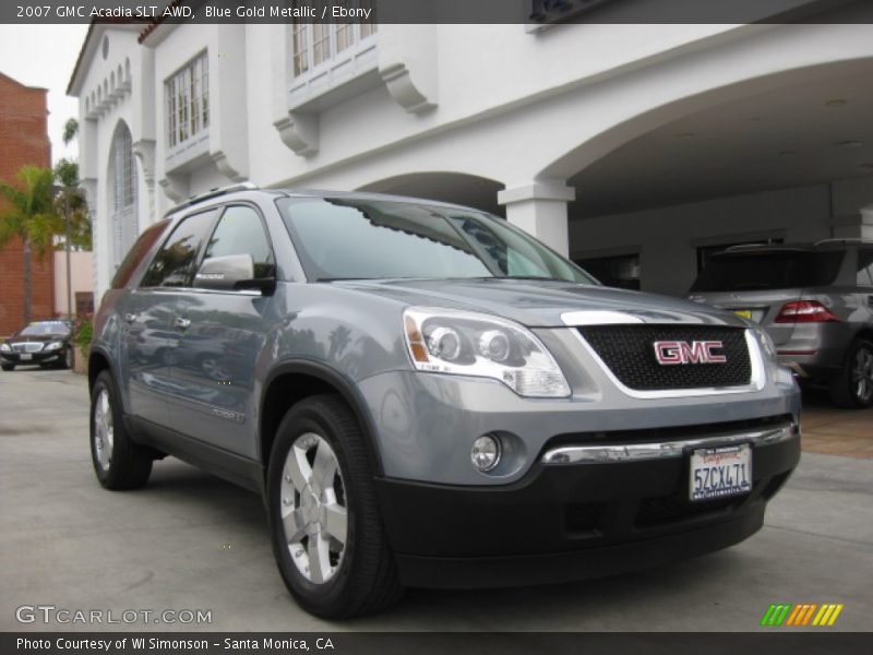 Blue Gold Metallic / Ebony 2007 GMC Acadia SLT AWD