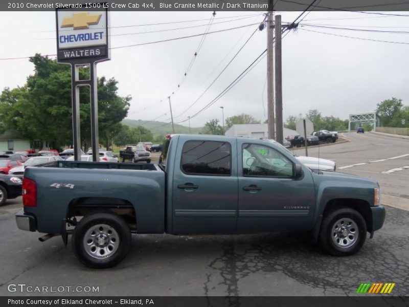 Blue Granite Metallic / Dark Titanium 2010 Chevrolet Silverado 1500 LS Crew Cab 4x4