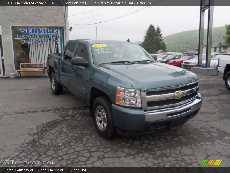 Blue Granite Metallic / Dark Titanium 2010 Chevrolet Silverado 1500 LS Crew Cab 4x4