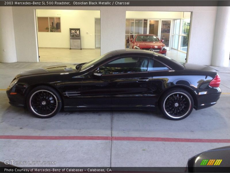 Obsidian Black Metallic / Charcoal 2003 Mercedes-Benz SL 500 Roadster