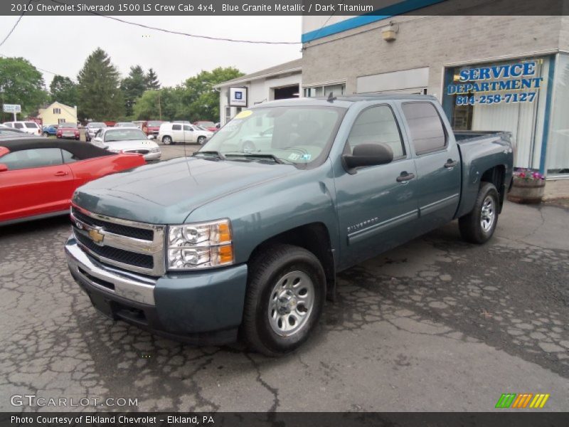 Blue Granite Metallic / Dark Titanium 2010 Chevrolet Silverado 1500 LS Crew Cab 4x4