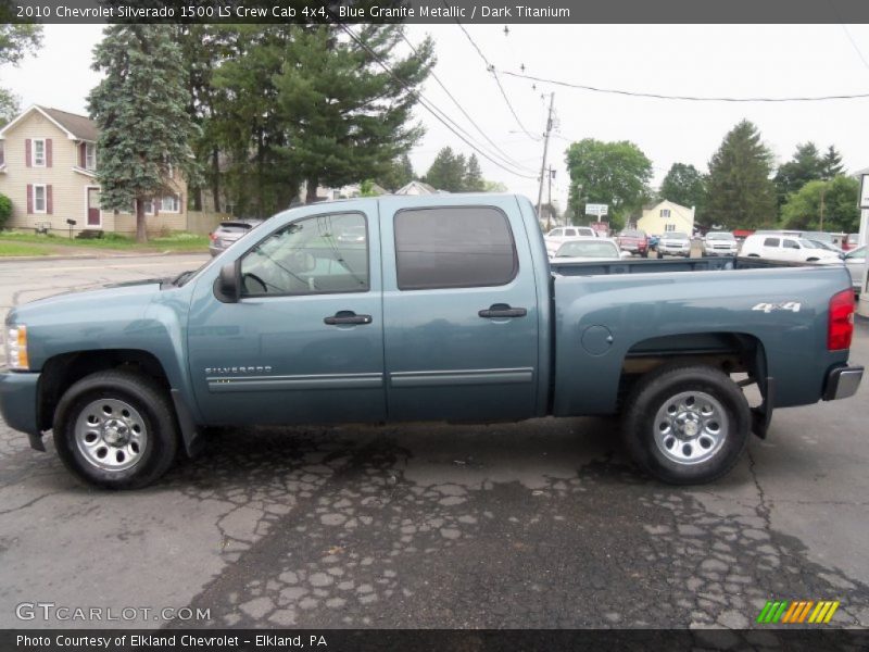 Blue Granite Metallic / Dark Titanium 2010 Chevrolet Silverado 1500 LS Crew Cab 4x4