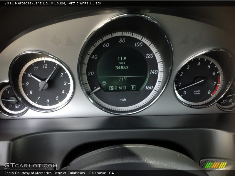 Arctic White / Black 2011 Mercedes-Benz E 550 Coupe