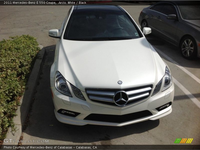 Arctic White / Black 2011 Mercedes-Benz E 550 Coupe