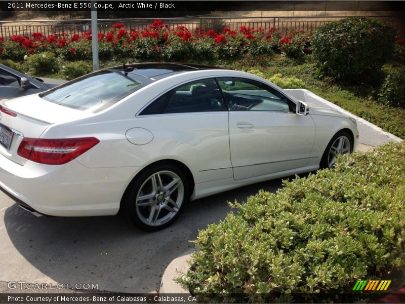 Arctic White / Black 2011 Mercedes-Benz E 550 Coupe