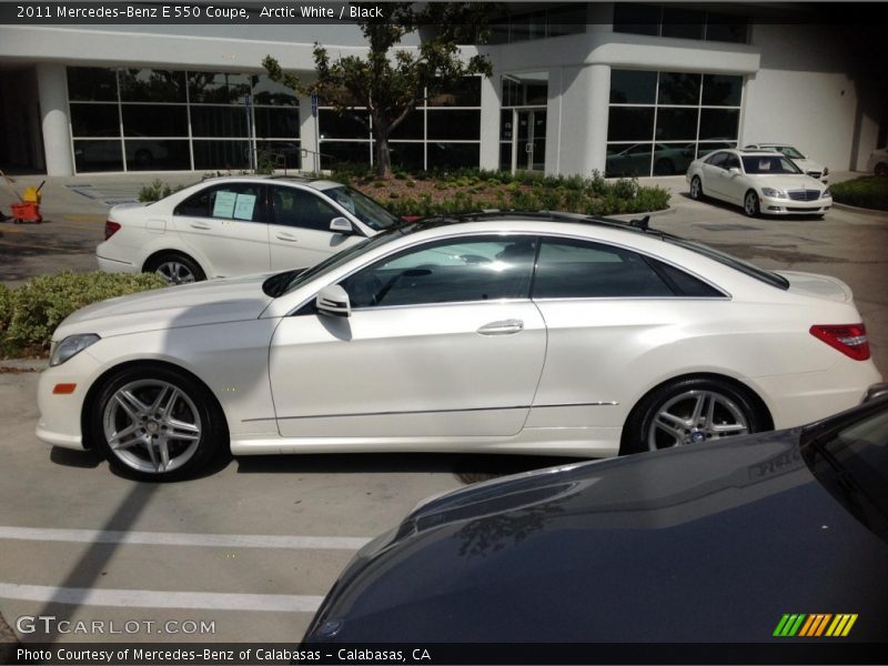 Arctic White / Black 2011 Mercedes-Benz E 550 Coupe